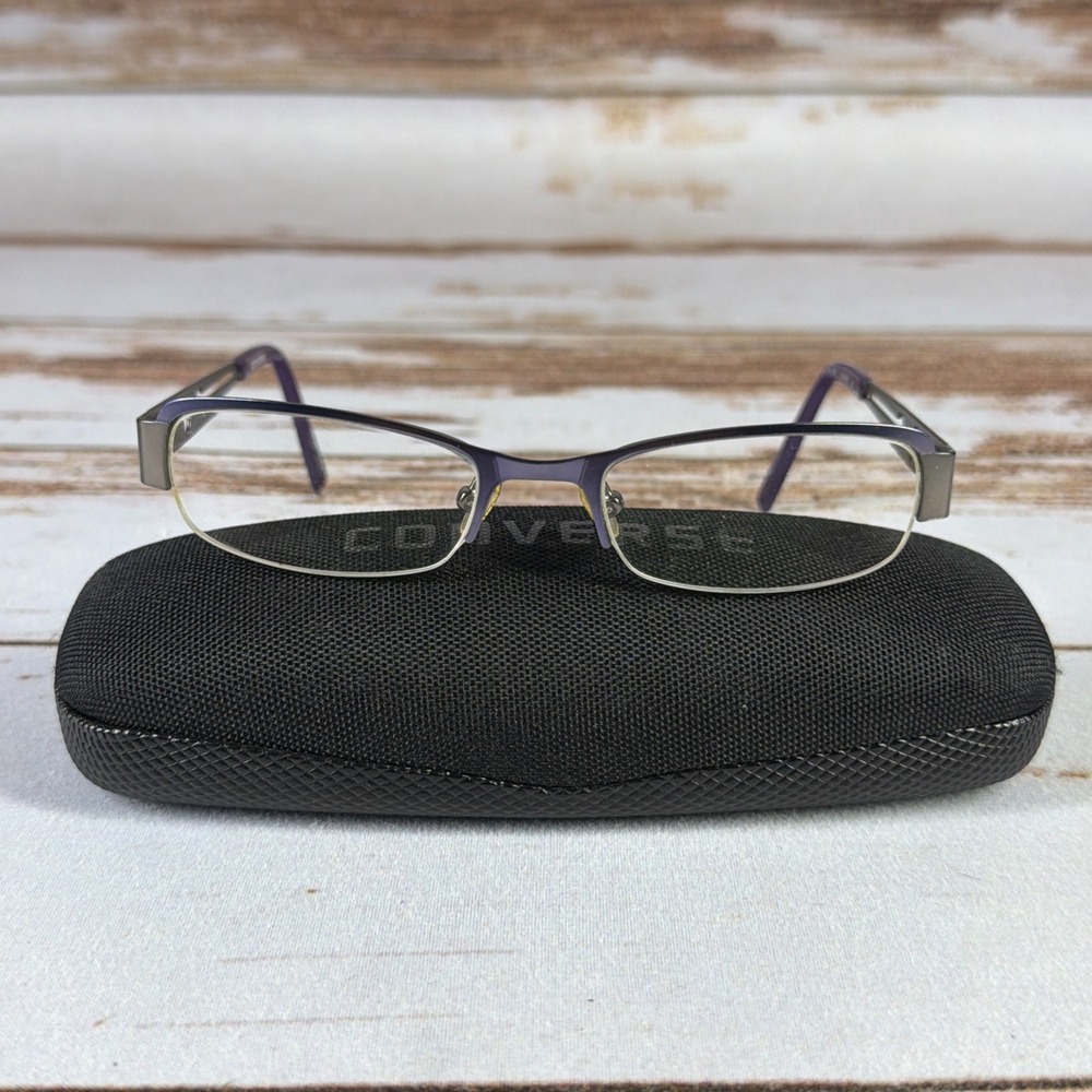 Converse I'm Telling Lavender Half Rim Eyeglass Frames 47-18-135 Used